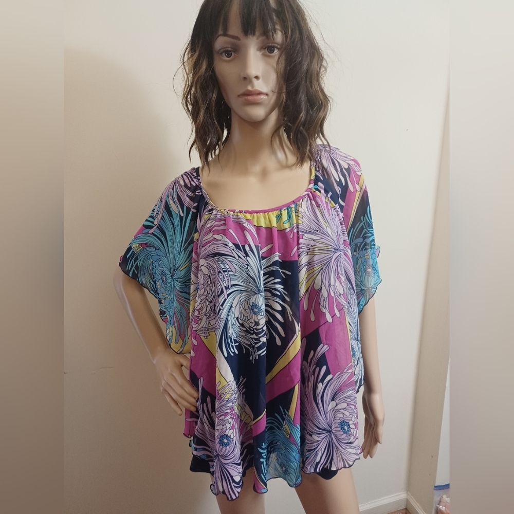 🤍 EUC Cato Multicolored Shirt Size XL